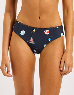 Beach Club Retro Bikini Pant - True Navy - Simply Beach UK
