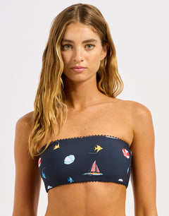 Beach Club Tube Bikini Top - True Navy - Simply Beach UK