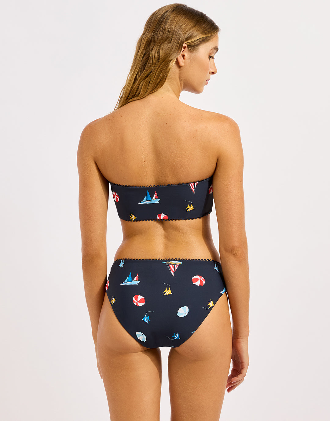 Beach Club Retro Bikini Pant - True Navy - Simply Beach UK