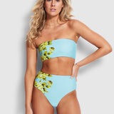 Full Bloom Tube Bikini Top - Sky - Simply Beach UK