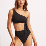 Collective High Cut Rio Bikini Pant - Black - Simply Beach UK