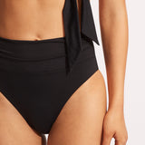 Collective High Cut Rio Bikini Pant - Black - Simply Beach UK