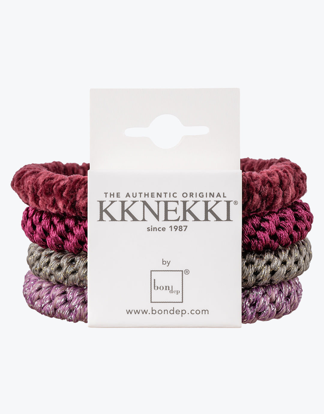 Original Hair Tie Bundle - Pink Glitter, Camo Glitter, Mulberry and Velvet Bordeaux - Simply Beach UK