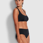 Collective Wide Side Retro Bikini Pant - Black - Simply Beach UK