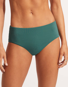 Collective Wide Side Retro Bikini Pant - Evergreen - Simply Beach UK