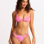 Sea Skin Ring Front Bralette Bikini Top - Fuchsia Rose - Simply Beach UK