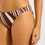 Seafolly Coastline Reversible Hipster Bikini Pant - Cocoa - Simply Beach UK
