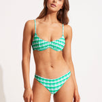 Portofino Sweetheart Underwire Bikini Top - Jade - Simply Beach UK