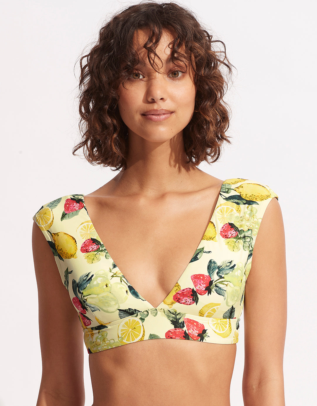 Lemoncello Cap Sleeve Bikini Top - Lemoncello - Simply Beach UK