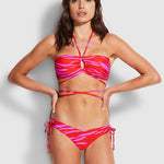 Skin Deep Loop Tie Side Bikini Pant -Mandarin Red - Simply Beach UK