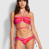 Skin Deep Loop Tie Side Bikini Pant -Mandarin Red - Simply Beach UK