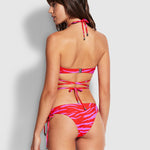 Skin Deep Loop Tie Side Bikini Pant -Mandarin Red - Simply Beach UK