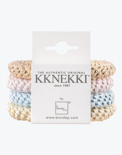 Kknekki Original Hair Tie Bundle - Baby Blue, Cream, Pink and Beige - Simply Beach UK