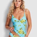 Full Bloom Wrap Front Tankini - Sky - Simply Beach UK