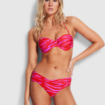 Skin Deep Bustier Bikini Top - Mandarin Red - Simply Beach UK