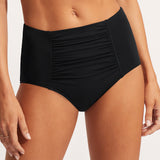 Collective High Waisted Bikini Pant - Black - Simply Beach UK