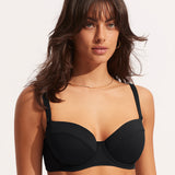 Collective DD Cup Underwire Bikini Top - Black - Simply Beach UK