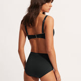 Collective High Waisted Bikini Pant - Black - Simply Beach UK