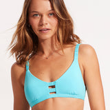 Collective Gathered Strap Bralette Bikini Top - Aquamarine - Simply Beach UK