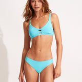 Collective Gathered Strap Bralette Bikini Top - Aquamarine - Simply Beach UK