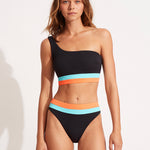 Slice of Splice High Rise Bikini Pant - Black - Simply Beach UK