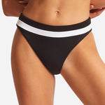 Slice of Splice High Rise Bikini Pant - Black and White - Simply Beach UK