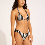 Coastline Multi Fit Longline Tri Bikini Top - Black - Simply Beach UK