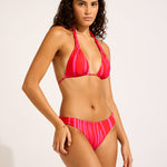 Coastline Multi Fit Longline Tri Bikini Top - Flame - Simply Beach UK