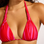 Coastline Multi Fit Longline Tri Bikini Top - Flame - Simply Beach UK