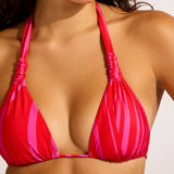 Coastline Multi Fit Longline Tri Bikini Top - Flame - Simply Beach UK