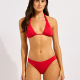 Collective Multi Fit Longline Tri Bikini Top - Cosmo Red - Simply Beach UK