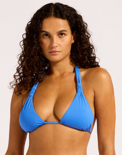 Collective Multi Fit Longline Tri Bikini Top - Sapphire - Simply Beach UK