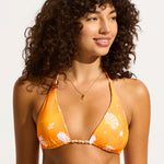 Corfu Reversible Longline Slide Tri Bikini Top - Turmeric - Simply Beach UK