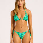 Sorrento Reversible Longline Slide Tri Bikini Top - Vivid Green - Simply Beach UK
