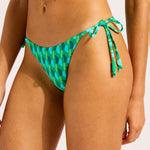 Sorrento Tie Side Rio Bikini Pant - Vivid Green - Simply Beach UK