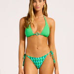 Sorrento Tie Side Rio Bikini Pant - Vivid Green - Simply Beach UK