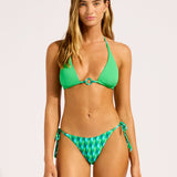 Sorrento Tie Side Rio Bikini Pant - Vivid Green - Simply Beach UK