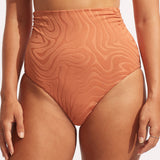 Second Wave High Waist Bikini Pant - Copper Tan - Simply Beach UK