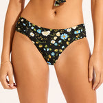 Modern Romance Ruched Side Retro Bikini Pant - Black - Simply Beach UK