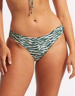 Wild at Heart High Cut Rio Bikini Pant - Evergreen - Simply Beach UK