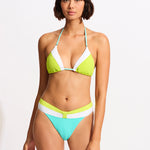 Slice of Splice Banded Bikini Pant - Lime Burst - Simply Beach UK