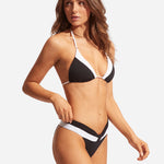 Slice of Splice Banded Bikini Pant - Black and White - Simply Beach UK