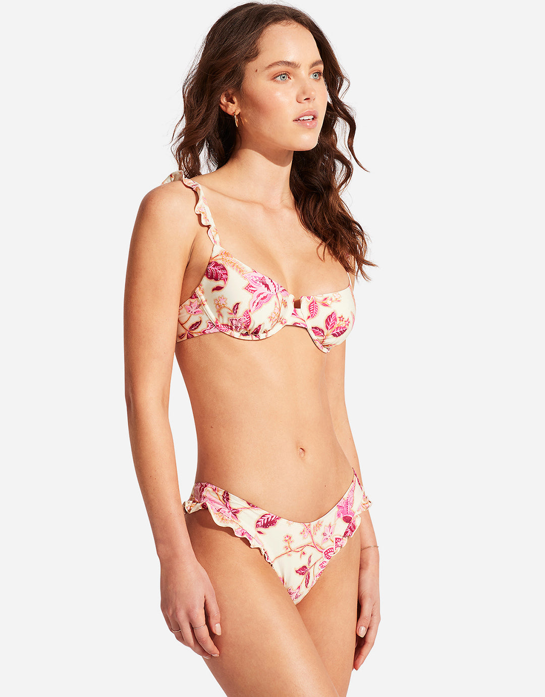Silk Road High Cut Rio Bikini Pant - Pink - Simply Beach UK
