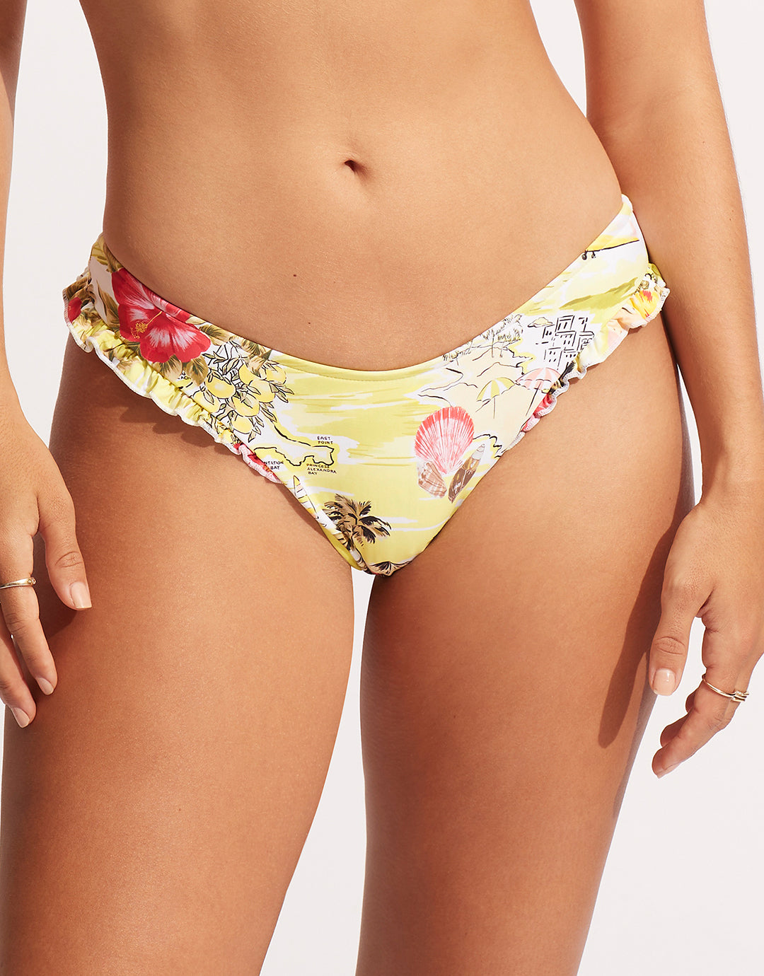 Coast to Coast High Cut Rio Bikini Pant - Wild Lime - Simply Beach UK