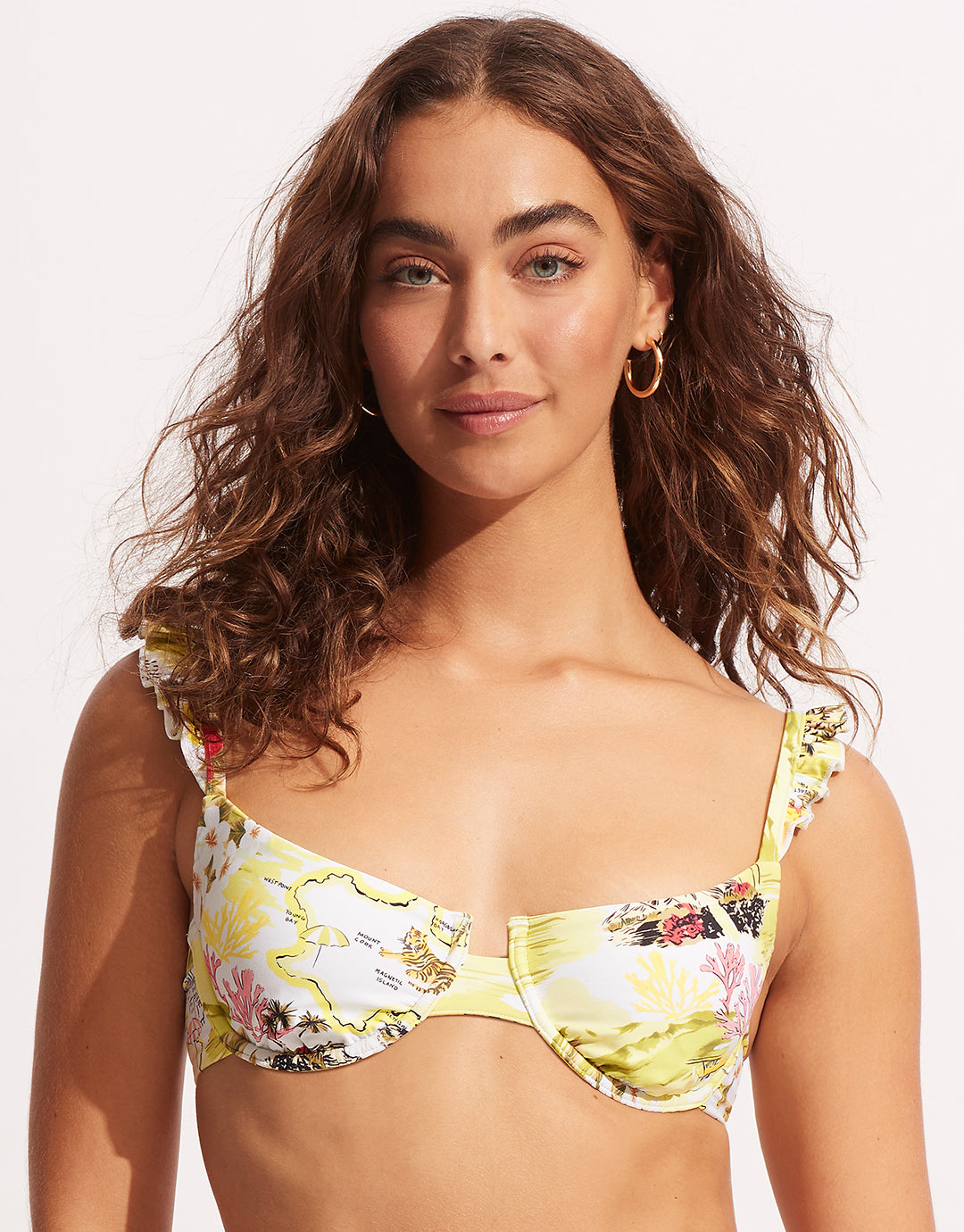 Coast to Coast Underwire Bra Bikini Top - Wild Lime - Simply Beach UK