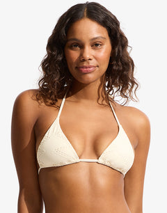 Chiara Slide Tri Bikini Top - Ecru - Simply Beach UK