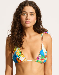 Ciao Bella Slide Tri Bikini Top - White - Simply Beach UK