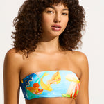 Aquarius Bandeau Bikini Top - Turquoise - Simply Beach UK