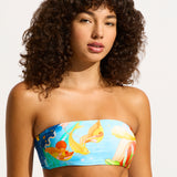 Aquarius Bandeau Bikini Top - Turquoise - Simply Beach UK