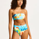 Aquarius Bandeau Bikini Top - Turquoise - Simply Beach UK